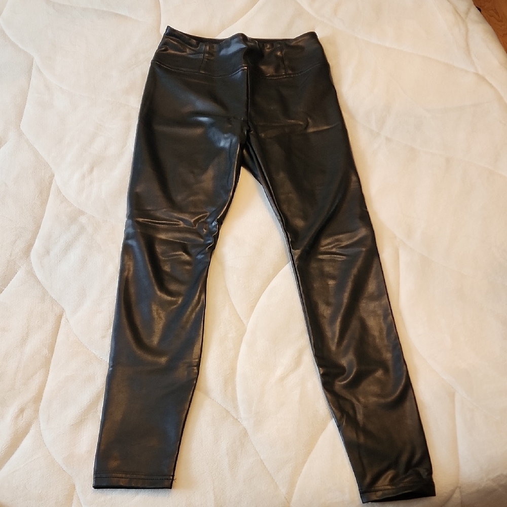 RW&CO Black Faux Leather Leggings